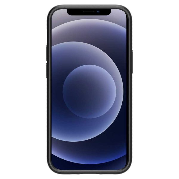 Apple iPhone 12 mini Liquid Air Case by Spigen - ACS01744 - Matte Black - Image 7