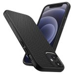 Apple iPhone 12 mini Liquid Air Case by Spigen - ACS01744 - Matte Black - Image 2