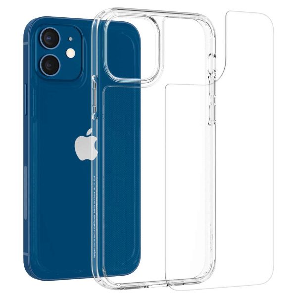 detail_ip12mini_qh_13 Apple iPhone 12 mini Quartz Hybrid Tempered Glass Case by Spigen - ACS01748 - Crystal Clear - Image 7