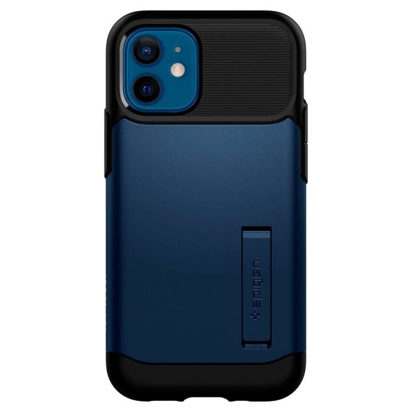 detail_ip12mini_sa_navy_blue_01 Apple iPhone 12 mini Slim Armor Case by Spigen - ACS01547 - Navy Blue - Image 8