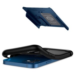 Apple iPhone 12 mini Slim Armor Case by Spigen - ACS01547 - Navy Blue - Image 4