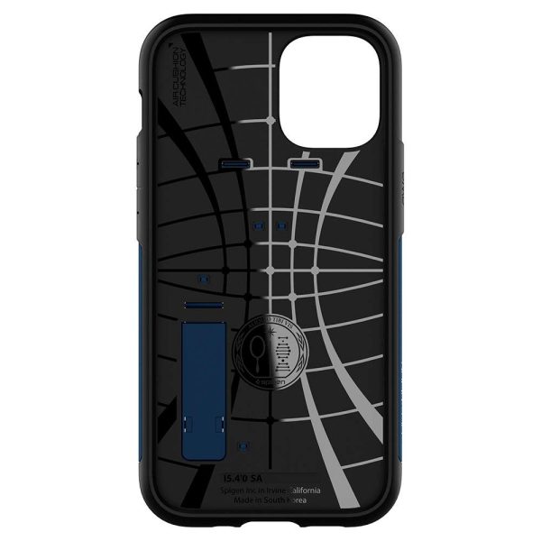 detail_ip12mini_sa_navy_blue_06 Apple iPhone 12 mini Slim Armor Case by Spigen - ACS01547 - Navy Blue - Image 3