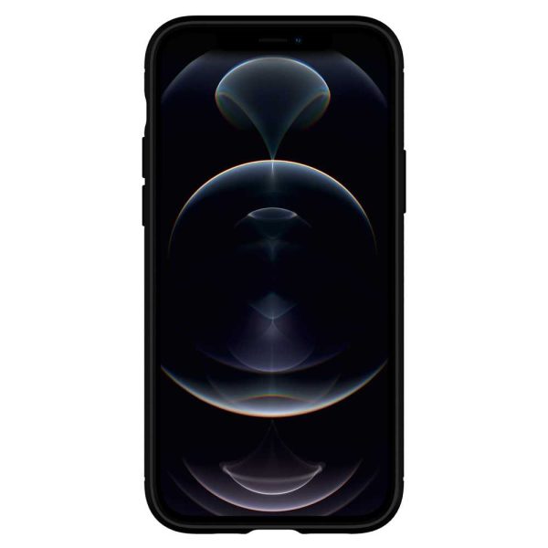 Apple iPhone 12 / iPhone 12 Pro Rugged Armor Case by Spigen - ACS01700 - Matte Black - Image 8