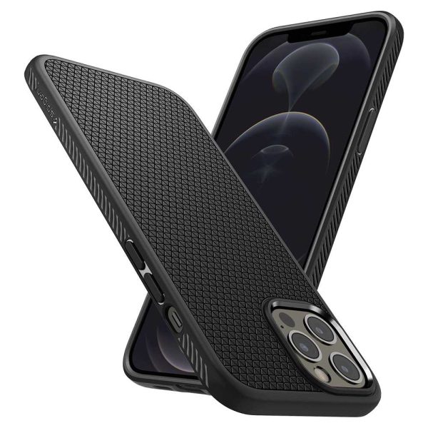 detail_ip12promax_la_blk_07 Apple iPhone 12 Pro Max Liquid Air Case by Spigen - ACS01617 - Matte Black - Image 2