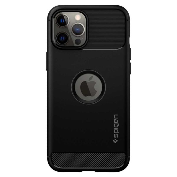 Apple iPhone 12 Pro Max Rugged Armor Case by Spigen - ACS01616 - Matte Black - Image 2