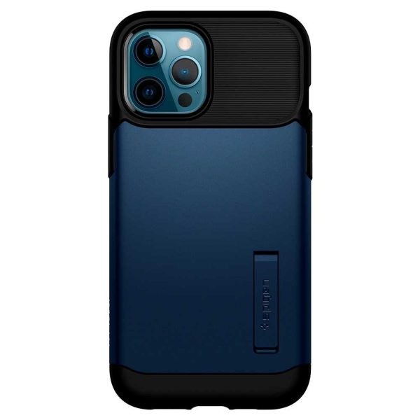 Apple iPhone 12 Pro Max Slim Armor Case by Spigen - ACS01481 - Navy Blue - Image 2