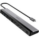 VAVA USB C 12 in 1 Docking Station with Dual 4K HDMI Output RJ45 Ethernet, 4 USB Ports, SD/TF Cards Reader, PD USB-C Charging Port, Audio/Mic for MacBook/Pro/Air, Type C Windows Laptops - VA-DK004