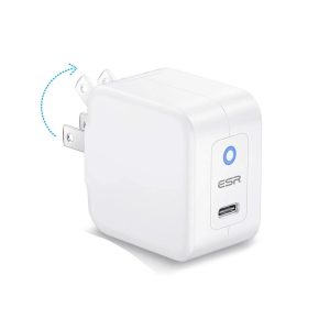 iPhone 13 / iPhone 12 20W Mini PD Charger Fast Charging Adapter by ESR - White - US Foldable Plug