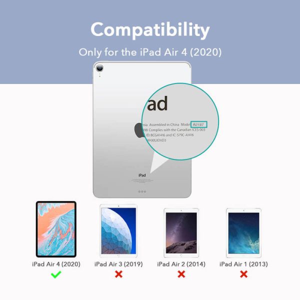 iPad-Air-4-2020-Rebound-Magnetic-Slim-Case iPad Air 5 2022 /iPad Air 4 2020 Rebound Magnetic Smart Case Convenient Magnetic Attachment Supports Pencil Pairing & Charging - Silver Gray - Image 3