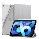 iPad Air 5 2022 /iPad Air 4 2020 Rebound Slim Case with Flexible TPU Back & Rubberized Cover - Silver Gray