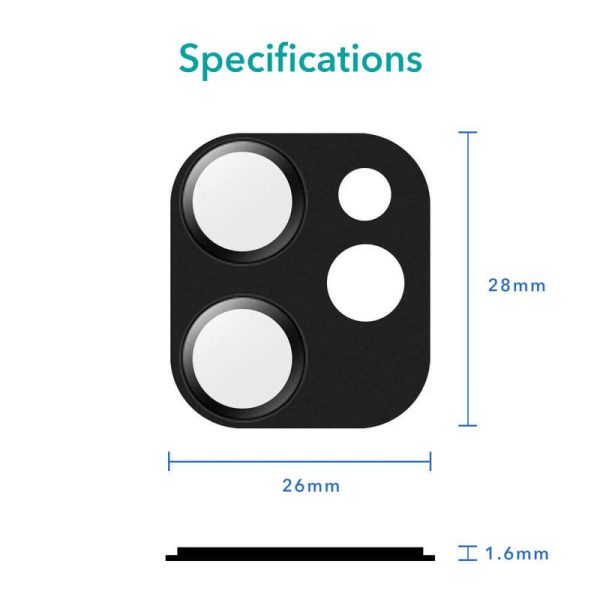 Apple iPhone 12 / iPhone 12 mini Camera Lens HD Protector 2 PACK by ESR - Image 5