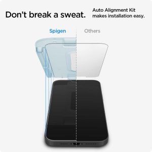 Apple iPhone 12 mini EZ Fit Screen Protector Case Friendly by Spigen - 2 PACK - AGL01811 - Image 3