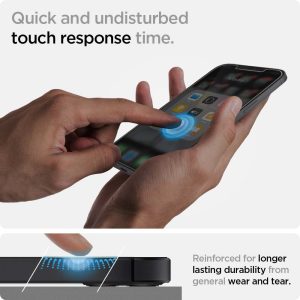 Apple iPhone 12 mini EZ Fit Screen Protector Case Friendly by Spigen - 2 PACK - AGL01811 - Image 6