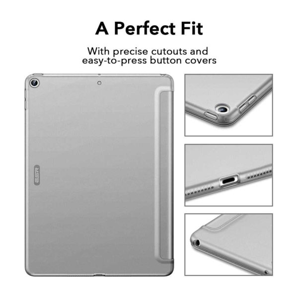 iPad 9th Gen 2021 Rebound Slim Case with Flexible TPU Back & Rubberized Cover - Silver Gray also for iPad 8th Gen / iPad 7th Gen 2019 - Image 3