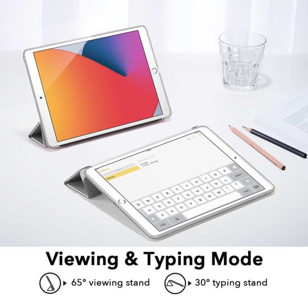 iPad 9th Gen 2021 Rebound Slim Case with Flexible TPU Back & Rubberized Cover - Silver Gray also for iPad 8th Gen / iPad 7th Gen 2019 - Image 8