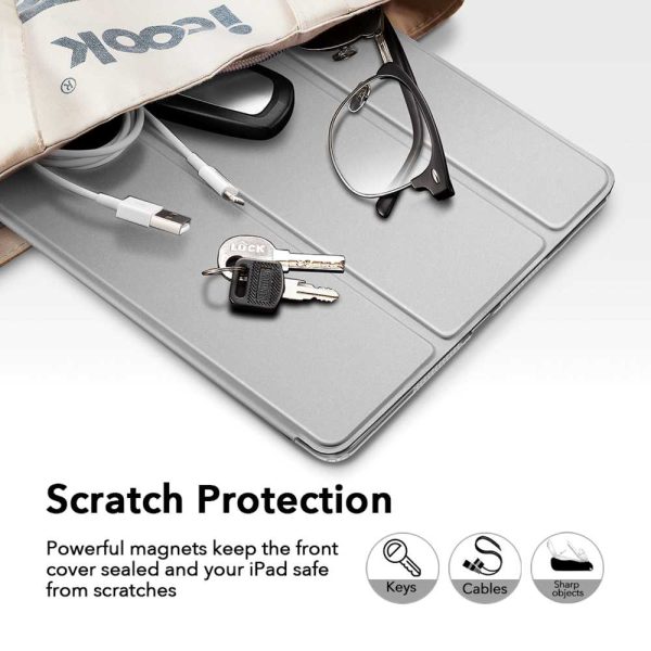 iPad 9th Gen 2021 Rebound Slim Case with Flexible TPU Back & Rubberized Cover - Silver Gray also for iPad 8th Gen / iPad 7th Gen 2019 - Image 6