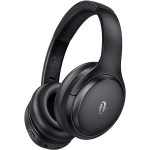 TaoTronics SoundSurge 90 Hybrid Active Noise Cancelling Headphones with Mic, with 35H Playtime, Wireless Headphones Soft Protein Earpads Built-in Mic for Travel, Home Office Black - TT-BH090