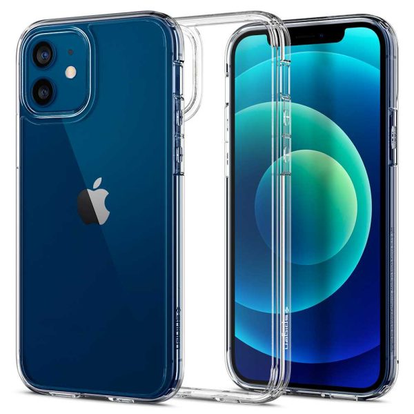 Apple iPhone 12 / iPhone 12 Pro Ultra Hybrid TPU + PC Case by Spigen - ACS01702 - Crystal Clear - Image 4