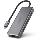 VAVA USB C Hub 8 in 1 USB C Hub with 4K HDMI, 1Gbps RJ45 Ethernet Port, USB 3.0, SD/TF Card Reader, 100W PD Charging Port for MacBook/Pro/Air and Type C Windows Laptops - VA-UC010