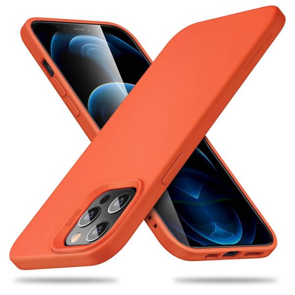 Apple iPhone 12 / iPhone 12 Pro Cloud Super Soft Case by ESR - Coral Orange - Image 9