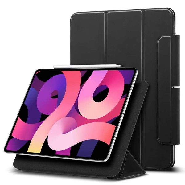 iPad Air 5 2022 /iPad Air 4 2020 Rebound Magnetic Smart Case Convenient Magnetic Attachment Supports Pencil Pairing & Charging - Black - Image 4