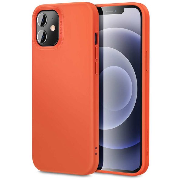 Apple iPhone 12 mini Cloud Super Soft Case by ESR - Coral Orange - Image 1