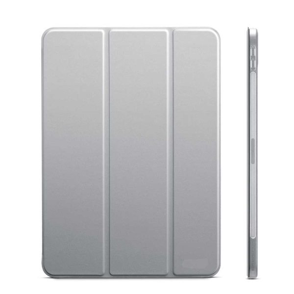 iPad Air 5 2022 /iPad Air 4 2020 Rebound Slim Case with Flexible TPU Back & Rubberized Cover - Silver Gray - Image 2