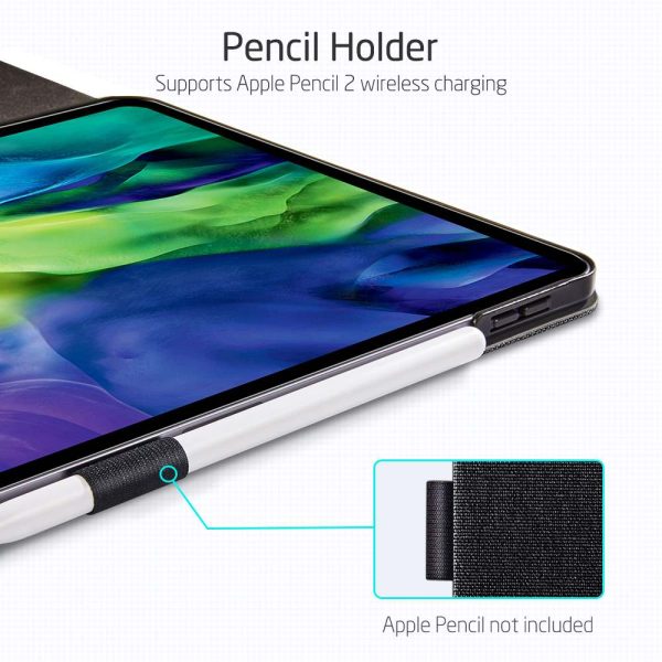iPad Pro 11" 2020 Urban Premium Folio Case Book Cover Design, Multi-Angle Stand also for iPad Pro 11" 2018 - Black - Image 5