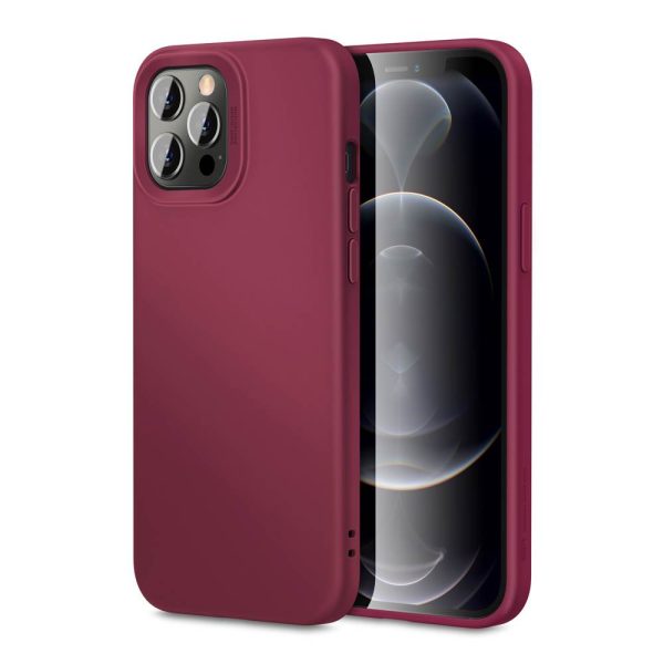 Apple iPhone 12 / iPhone 12 Pro Cloud Super Soft Case by ESR - Wine Red - Image 1