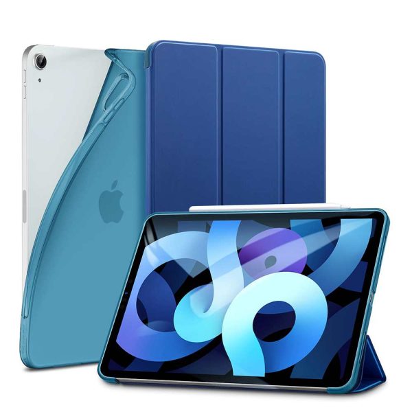 iPad Air 5 2022 /iPad Air 4 2020 Rebound Slim Case with Flexible TPU Back & Rubberized Cover - Navy Blue - Image 1