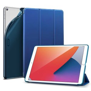 iPad 9th Gen 2021 Rebound Slim Case with Flexible TPU Back & Rubberized Cover - Blue also for iPad 8th Gen / iPad 7th Gen 2019