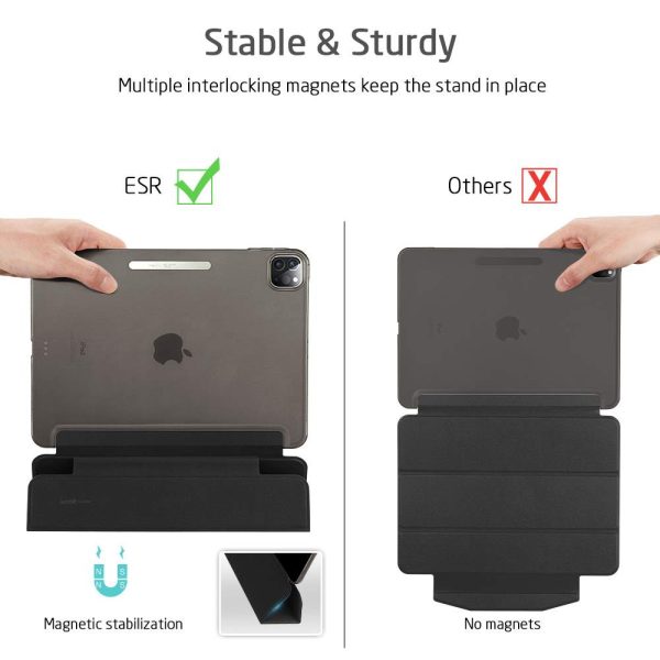 iPad Pro 12.9 2020 Ascend Trifold Hard Smart Case by ESR - Black also for iPad Pro 12.9 2018 - Image 2