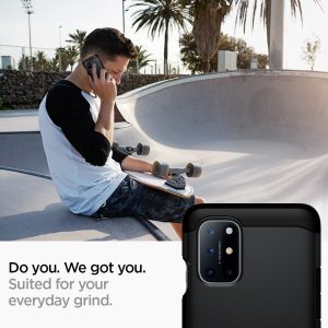 OnePlus 8T Case Tough Armor Black by Spigen ACS02062 - Image 2