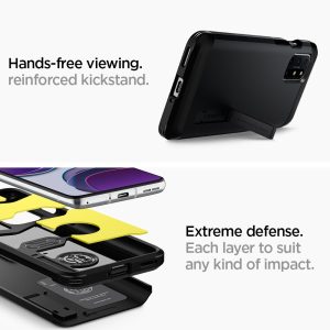 OnePlus 8T Case Tough Armor Black by Spigen ACS02062 - Image 3