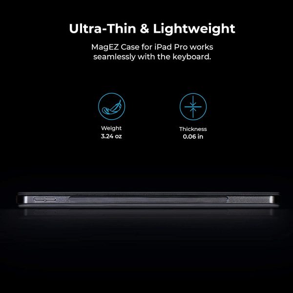 iPad Pro 11" 2020 MagEZ Aramid Fiber Magnetic Case by PITAKA - Black / Grey Twill also for iPad Pro 11" 2018 - Image 2