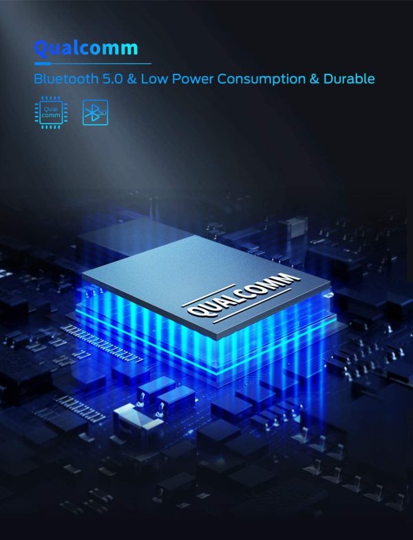 Tribit XFree Go Bluetooth Headphones, Wireless Headphones Over Ear with Bluetooth 5.0, HiFi Sound with Deep Bass, USB Lightening Fast Charge, 24H Playtime, CVC8.0 Noise Cancelling Mics - Black - Image 4