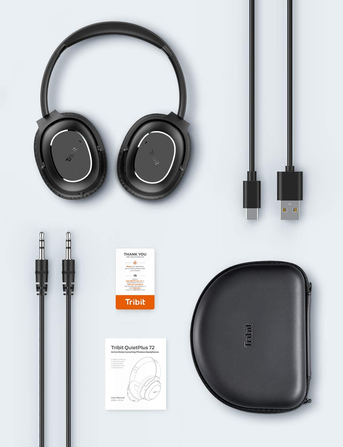 tribit quietplus active noise cancelling headphones