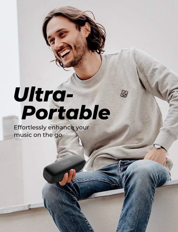 Tribit XSound Surf Bluetooth Speaker with Superior Clear Sound, Bluetooth 5, IPX7 Waterproof, Wireless Stereo Pairing, USB-C, 100ft Wireless Range Perfect for Home, Outdoor, Travel - Black - Image 5