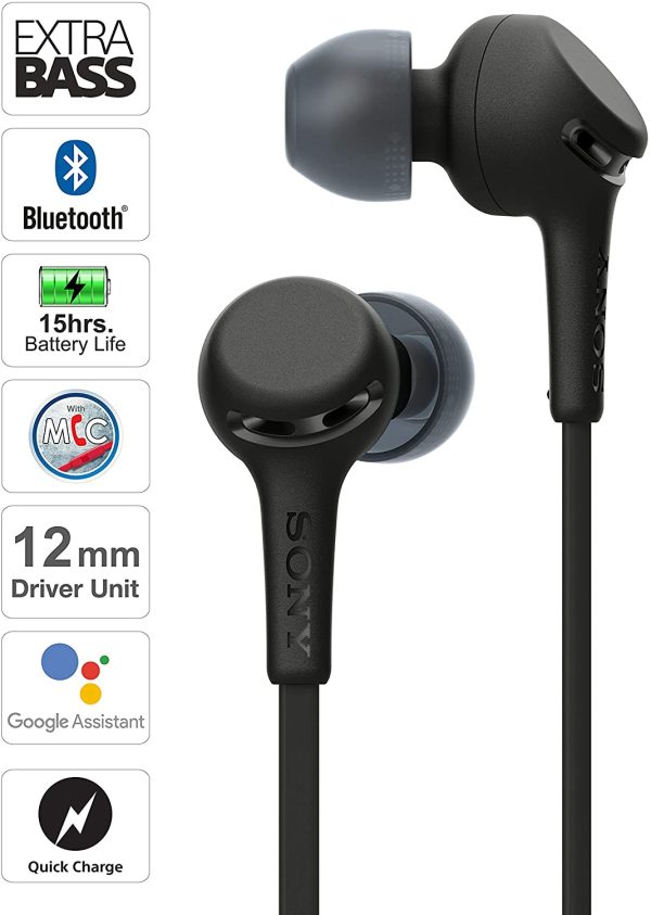 Sony WI-XB400 Wireless In-Ear Extra Bass Headset/Headphones with mic for phone call - Black - Image 8