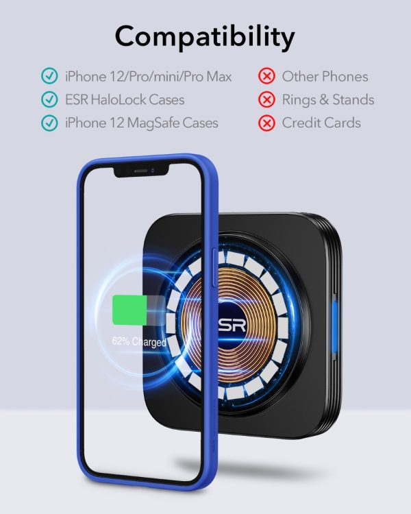 ESR HaloLock Wireless Car Charger MagSafe Compatible Magnetic Attachment and Alignment Secure Air Vent Clamp for iPhone 12/12 Pro/12 mini/12 Pro Max – Black - Image 10