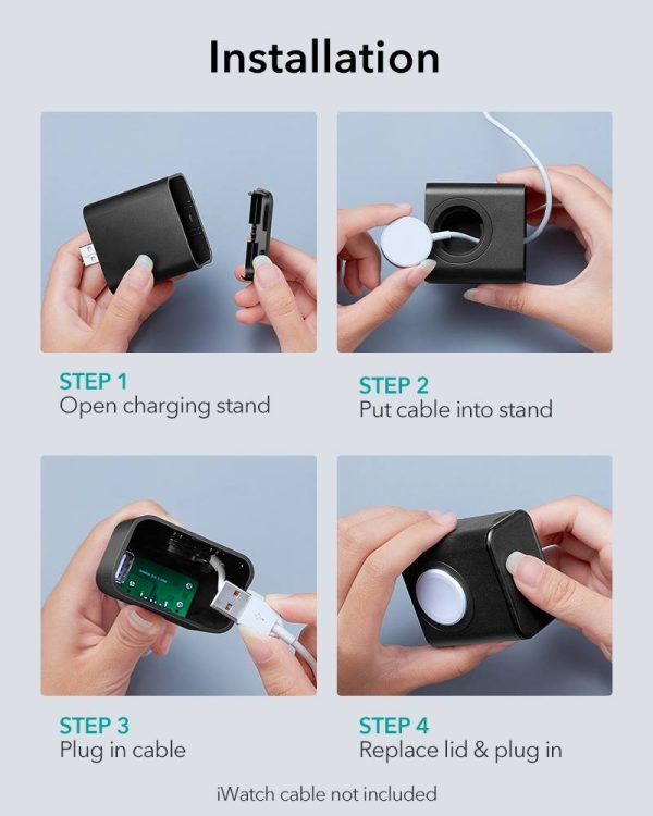 ESR 2 in 1 Wireless Charging Station [Detachable Smartwatch Charging Stand] [15W Qi Fast Charger] Dual Wireless Charging Station Compatible with iPhone 12 - Image 10