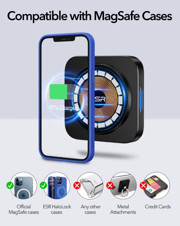 ESR HaloLock Wireless Car Charger MagSafe Compatible Magnetic Attachment and Alignment Secure Air Vent Clamp for iPhone 12/12 Pro/12 mini/12 Pro Max – Black - Image 9