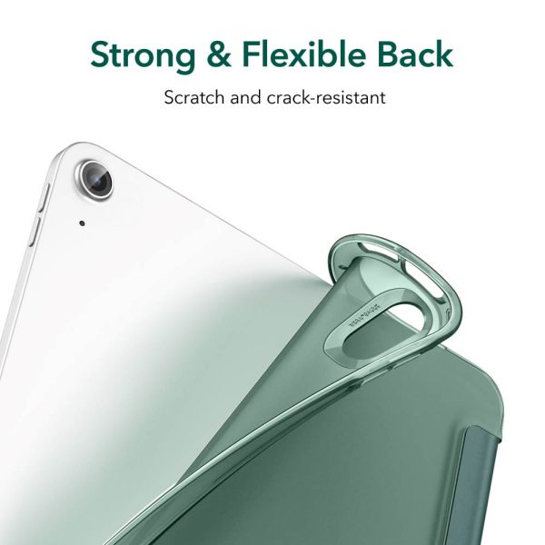 iPad Air 5 2022 /iPad Air 4 2020 Rebound Slim Case with Flexible TPU Back & Rubberized Cover - Cactus Green - Image 6