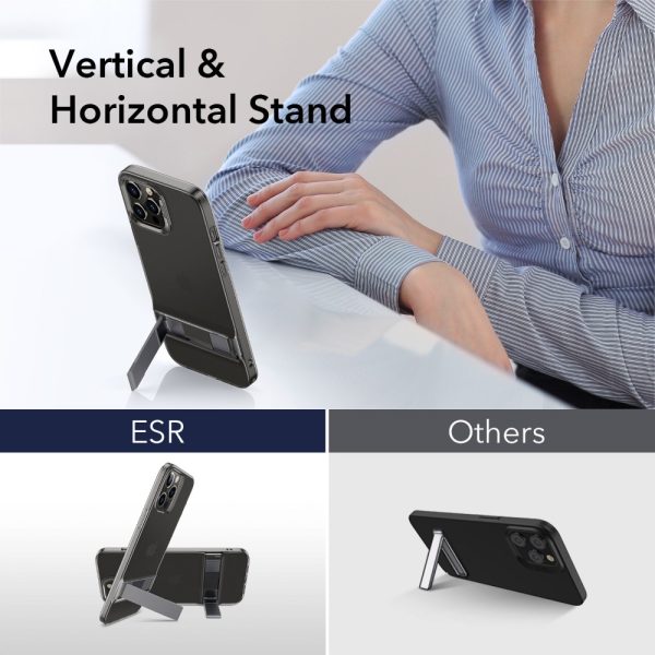 Apple iPhone 12 / iPhone 12 Pro Air Shield Boost Kickstand Case - Black - Image 11