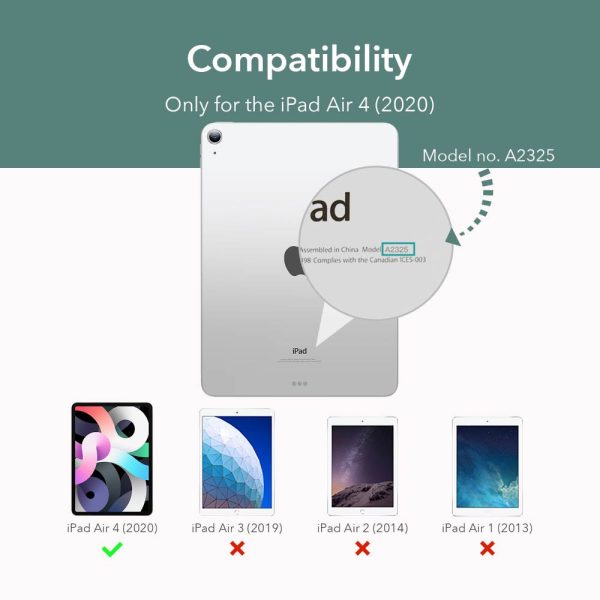 iPad Air 5 2022 /iPad Air 4 2020 Rebound Slim Case with Flexible TPU Back & Rubberized Cover - Cactus Green - Image 4