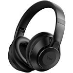 Tribit QuietPlus 78 Active Noise Cancelling Headphones, Bluetooth 5.0 Wireless Headphones Over Ear 30 Hrs Playtime, CVC8.0 Mic, Deep Bass, Wired/Wireless Foldable Headset for TV, Home, Office