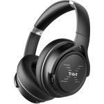 Tribit XFree Go Bluetooth Headphones, Wireless Headphones Over Ear with Bluetooth 5.0, HiFi Sound with Deep Bass, USB Lightening Fast Charge, 24H Playtime, CVC8.0 Noise Cancelling Mics - Black