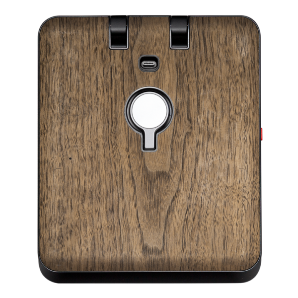 Air Omni Lite 6 in 1 Wireless Charger with 18W Fast Charging Ports, Position Free Charging, Apple Watch Mount compatible with Travel Pouch by PITAKA - Walnut Wood Grain - Image 3
