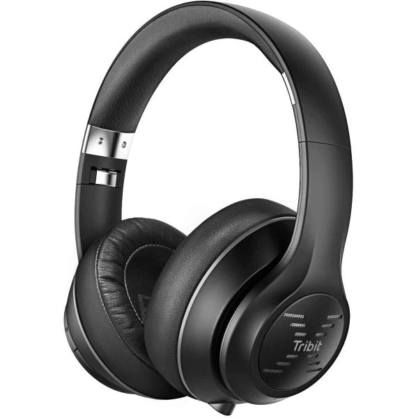 Tribit XFree Tune Bluetooth Headphones Over Ear - Wireless Headphones Noise Cancelling, Hi-Fi Stereo Sound with Rich Bass, Built-in Mic, Soft Earmuffs - Foldable Headset, 24 Hrs Playtime - Black - Image 1