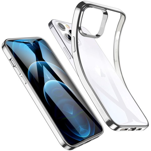 主图1-银 Apple iPhone 12 / 12 Pro Halo Colored Soft Case by ESR - Silver - Image 4